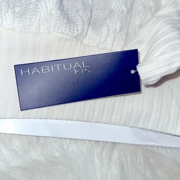 Habitual kids Cable Knit Sweater ivory color size 10 new with tags - Picture 3 of 4